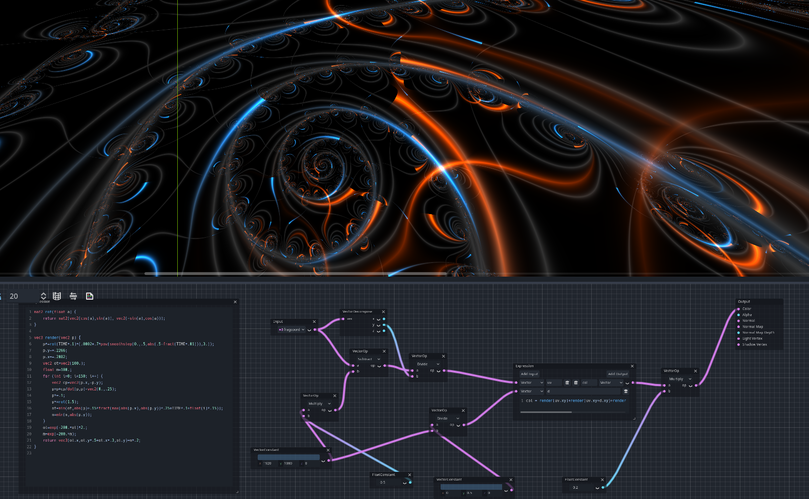 Improved visual shader graph