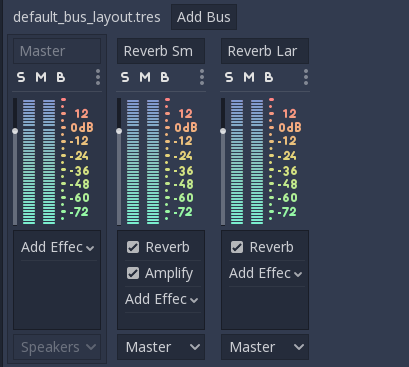 Audio rack with multiple buses