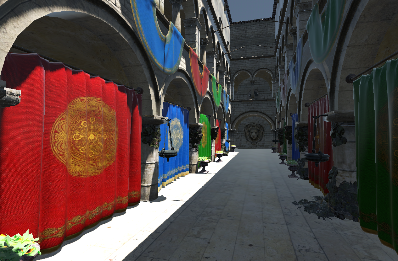 Sponza scene without volumetric fog